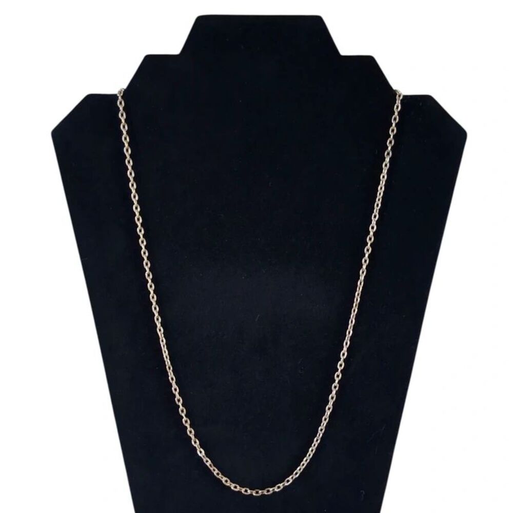 Gold Toned Cable Link Single Strand Lightweight Unisex Fashion Chain Necklace